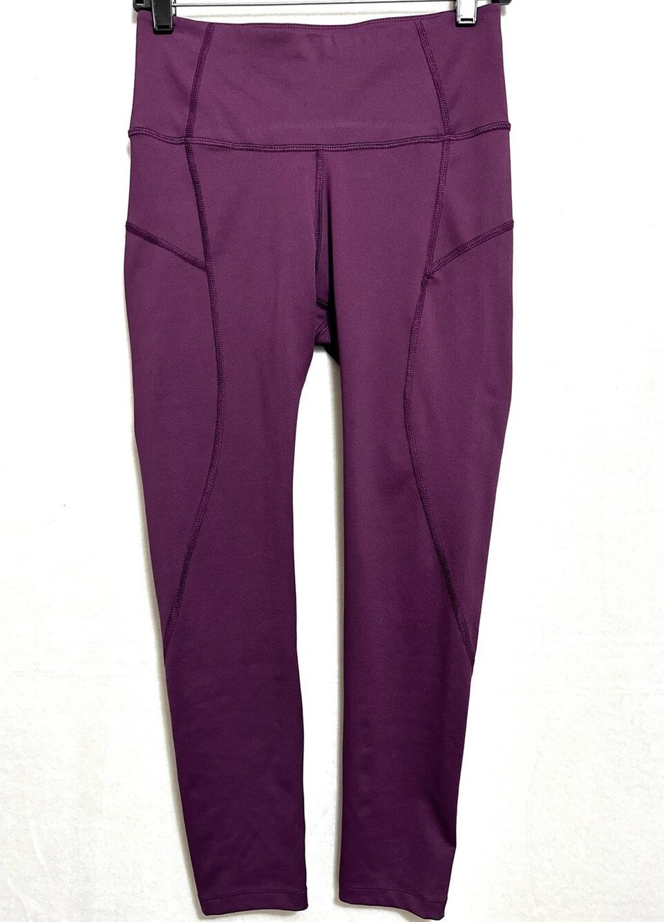Women’s Leggings SMALL Quick Dry Activewear Pull On Maroon Athletic Gym Layer8
